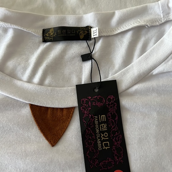 NWT Long Sleeve Jersey Knit Top size XXL Button Details Elbow Patch Unique Shirt - Picture 2 of 10